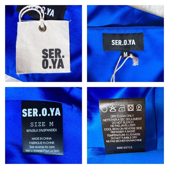 New! SER.O.Ya “Clay” Crop Top in Royal Blue - Picture 7 of 7